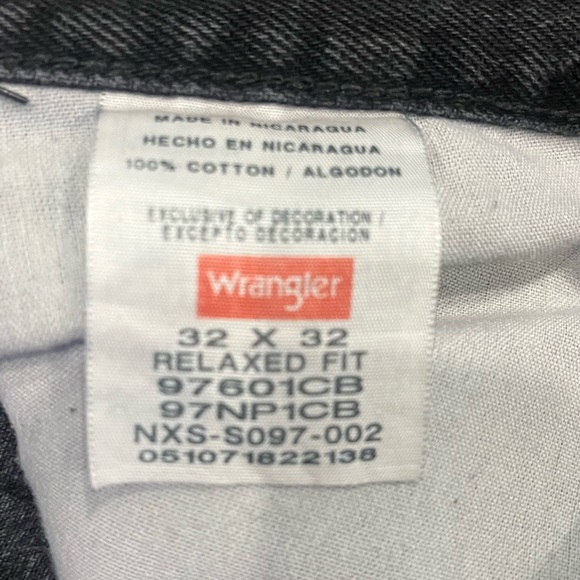 Wrangler Black Relaxed Fit Jeans 32x32 - Picture 4 of 4
